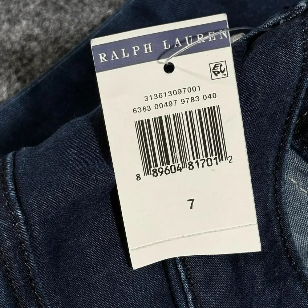 Polo Ralph Lauren Jeans Girls 7 Blue Dark Wash Aubrie Legging Jegging Denim